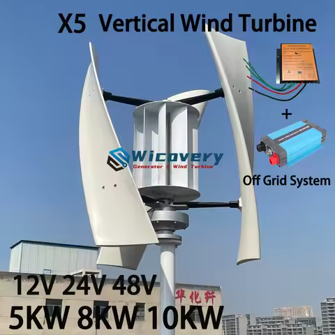 X5 12V 24V 48V 5KW 8KW 10KW Vertical Wind Turbines Generator With 3Phase Alternator Permanent Magnet