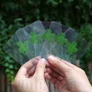 5-20Pcs Acrylic Lucky Artificial Four-Leaf Clover Bookmark  - Simulate Four-Leaf Clover Transparent 