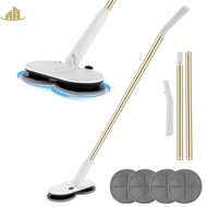 Cordless Electric Mop with 4 Mop Pads 2000m Rechargeable Electric Mop Floor Cleaner Dual Head Electric Spin Mop Efficient  SHOPSBC4865