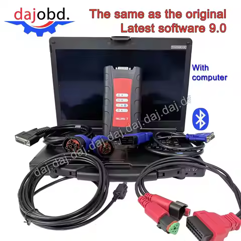 The inline 7 diagnostic tool is the same as the original, equipped with 9.1 software for diesel truc