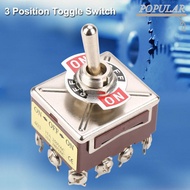 POPULAR Heavy Duty Toggle​​, 4PDT 12 Pin Rocker Switch High Current Capacity Controller Device ​​3 P