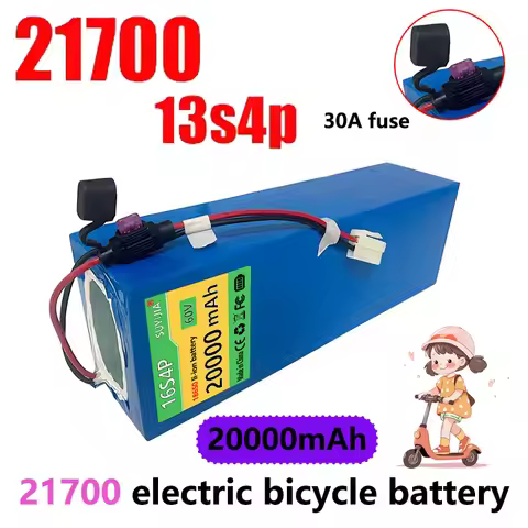 48V/54.6 V 20Ah 13S4P 21700 Lithium Battery BMS Electric Tool Rust Remover Comprehensive Protection+