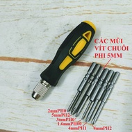SV Tay vặn tô vít chuôi cánh bướm phi 5mm (dùng với mũi vít 801)