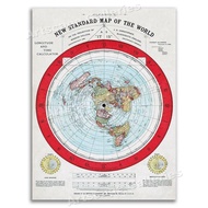 New Standard Map the World Alexander Gleason 1892 Flat Earth Map Globe
