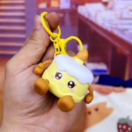 LED Night Light Gantungan Kunci Kue Kartun Lampu Keychain Night Light Gift Versi Suara Happy Birthda