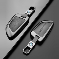 Zinc Alloy &amp; Genuine Leather Car Key Case Cover Shell Protector for BMW X1 X3 X4 X5 F15 X6 F16 G30 7 Series G11 F48 F39 520 525 G20 118i 218i 320i Remote Fob Holder Keychain