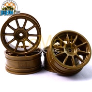 Ready Stock Tamiya 1/10 RV Wheel medium-narrow 24mm 0 Degree Gold #51022