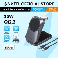Anker Prime 3-in-1 Wireless Charging Station MagGo 25W Qi2.2 AirCool Foldable Magnetic Charger B25N1