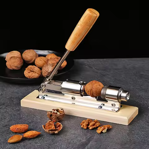 Heavy Duty Nut Cracker Wood Nutcracker Adjustable Pecan Cracker Sheller Pecan Walnut Cracker Utcrack