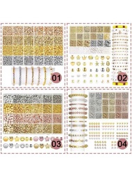 1640/1200+ Piezas De Cuentas Separadoras En 24 Rejillas Para Hacer Joyas En Varios Estilos, Cuentas Surtidas De Ccb Dorado De Plástico Para Hacer Pulseras, Cuentas Redondas, Cuentas Planas, Cuentas Cubo, Cuentas Separadoras De Diamantes De Imitación Para Pulseras Y Joyas De Collar Diy (dorado, Plateado, Dorado Rosa, Dorado Kc)