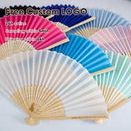 Free Personalized Fabric Fan Customized Hand Fan Wooden Wedding Fan Gift For Wife Commemorative Gift