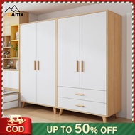 AMY 2/3/4 doors Wardrobe Clothes Storage Cabinet Wooden Home Furniture Almari Baju kayu Almari Pakaian Kabinet Baju衣柜 衣橱