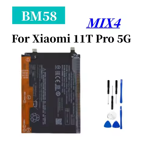 1Pcs New Battery BM58 For Xiaomi 11T Pro 5G Mix 4 Mix4 Rechargeable Battery BM58 Cellphone Built-in 