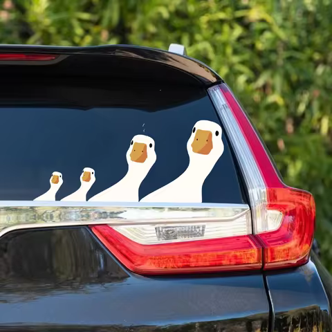 4pcs-Use our cute, funny and humorous goose stickers to make your car stand out - suitable for all v
