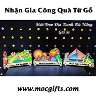 Mask Hanger, Travel Place Keychain " Da Nang " Wooden - Souvenir Gift Factory