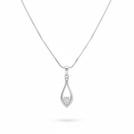 18K white gold plated necklace