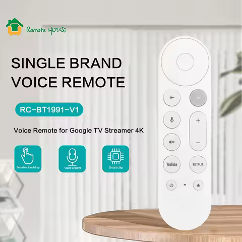 New RC-BT1991-V1 Voice Remote Replacement for Google TV Streamer 4K Also Compatible with Chromecast 