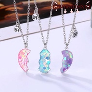 CHIHIRO1HXY3 3Pcs BFF Necklaces, Cute Friendship Matching Heart Pendant Necklace, Friendship Jewelry