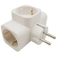 Grounded T-Plug Broco 3-Way Branch Plug/ Extension Plug