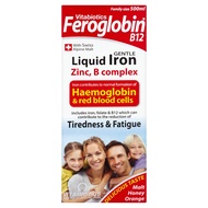 6 Units (Bulk Pack) Vitabiotics Feroglobin B12 Gentle Liquid Iron, Zinc, Minerals & Vitamin B Comple