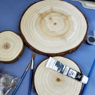 Environment Creation round Wood Piece Cedar Wood Block Leftover Material Wood Board Painting Primary