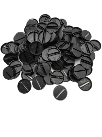 100PCS 25mm (Error 0.6mm) Round Slot Bases for Miniature Wargames Table Games 25mm Bases 3D Model Ba