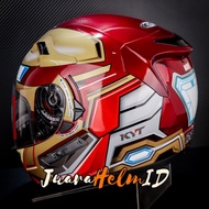 Kyt Helm K2 Rider Marvel Iron Man / Red Maroon Gold / K2Rider Fullface