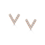 【Hot sale】 Lee Hwa Jewellery Vianna Multi-wear 14K Rose Gold Earrings with Pearl and Diamond