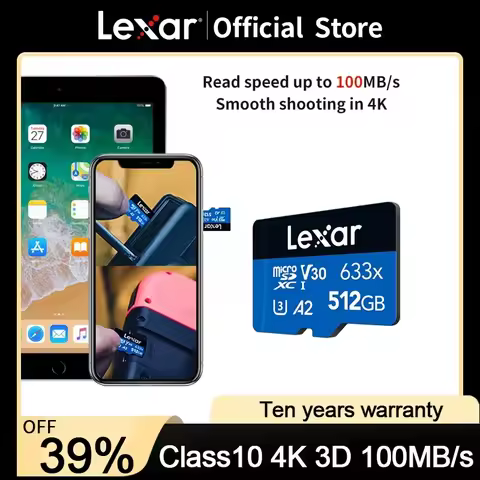 Lexar Original Micro SD Card 32GB 64GB 512GB Memory Card A1 V10 Class10 128gb TF Flash Card for Dron