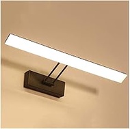 Mirror Front Light LED Bathroom Anti-Fog Wall Lamp Dressing Table Mirror Cabinet Lamp Retro Acrylic Black Mirror Headlights,Mirror Lamp (Color : White Light-42cm/8w) Fashionable