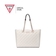 GUESS กระเป๋าโท้ท รุ่น VG903424 QUINCEY TOTE สีขาว