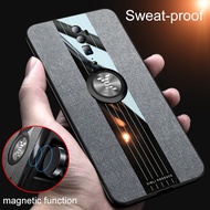 Reno 10 10x Zoom Case Shockproof PU Leather Case Back Cover OPPO Reno10 10x Zoom Hard Cover Casing With Free Finger Ring