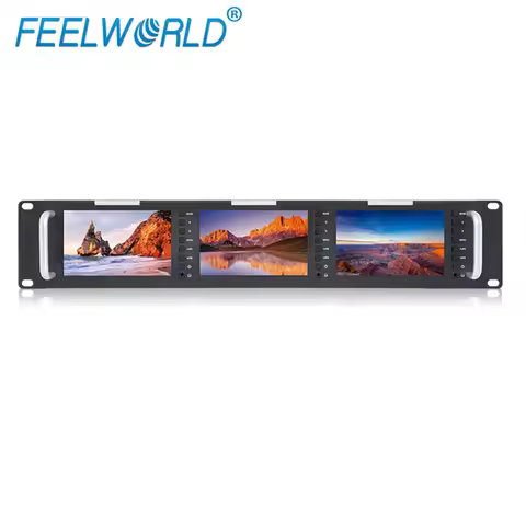 Feelworld T51 5 Inch 2RU LCD Rack Mount 3G-SDI HDMI AV Broadcast Level Monitors ¿