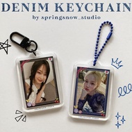 GANTUNGAN [READY] AESPA Denim Acrylic Keychain / Acrylic Keychain KPOP Keyring Bag Charm Ganci KARIN