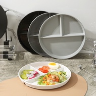 211 Plastic Microwave Safe Diet 3 Compartment Dinnerware Divided Plate Diet Healthy Black White Pink