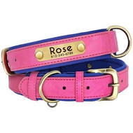【hot】!♗✌ Custom Leather Dog Collar Soft Padded Collars Personalized Pet ID Necklace Free Engraved N