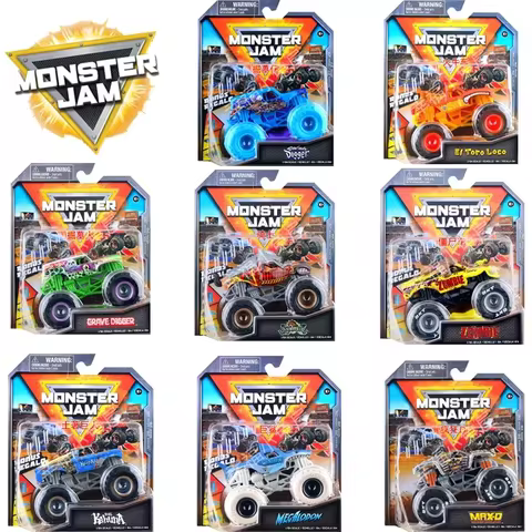 Monster Jam Grave Digger 1:64 Scale Die Cast Alloy Truck Toys Monster Mutt Earth Shaker Monster Truc