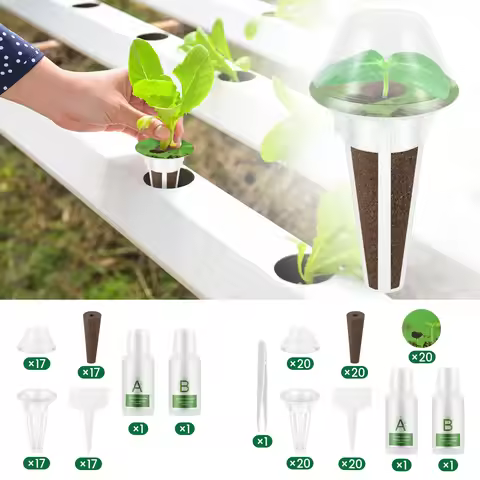 Hydroponic Pods Kit Plastic Seed Pod Kit Good Water Retention Hydroponic Growing Kit Promotes Growth