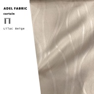 ADEL CURTAIN KAIN LANGSIR BLACKOUT EMBOSS BIDANG 110" POTONG METER (KAIN SAHAJA WARNA LILAC BEIGE)