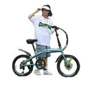 Aluminum Alloy 20-Inch Variable Speed Foldable Bicycle Adult Ultra-Light Portable Boys and Girls Scooter Disc Brake Bicycle Cycling