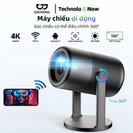 GOOJODOQ 250ANSI handheld projector 360 rotation 150 inch large screen