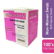 Unigloves Non-Woven Gauze Swab- 4-ply (100s)
