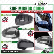 Perodua Axia SE 14-22 Side Mirror Cover Carbon  Shining Carbon fiber Matte Black Shining black Chrom