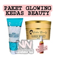 paket 2in1 body serum kedas beauty &amp; gold jelly kedas beauty bpom - paket2in1