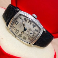 นาฬิกาวินเทจ Elgin Vintage White Gold Filled Deco Barrel นาฬิกาผู้ชายในยุค 1930