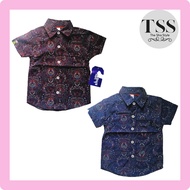 Kemeja Shirt Budak Lelaki Boy Shortsleeves Corak Batik (1Tahun - 7Tahun)