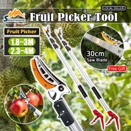 Fruit Picker Tree Branch Cutter Telescopic Pruning Saw Pemetik Buah Pemotong Dahan Pokok Galah Panja