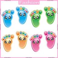 NAV 15 Pairs Kids Floor Stickers Self-Adhesive Social Distance Footprint Decals for Children Nursery