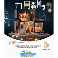 Zhiyi diy Hut September Forest Large Villa Hand-Assembled Small House Model Dollhouse Birthday Gift