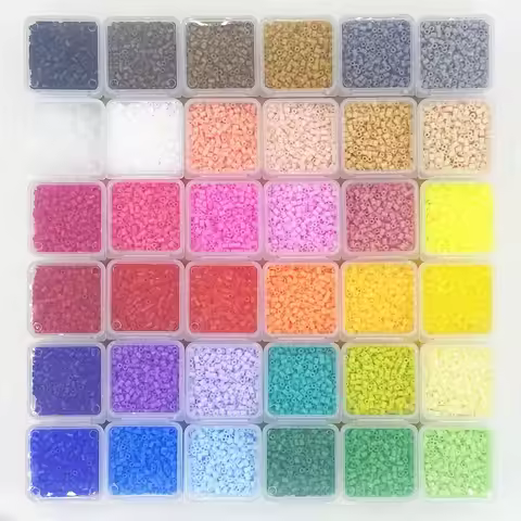 2.6mm Mini Fuse beads 1200pcs/box Hama Beads Perler PUPUKOU Beads Easy to Store For Kids Iron Beads
